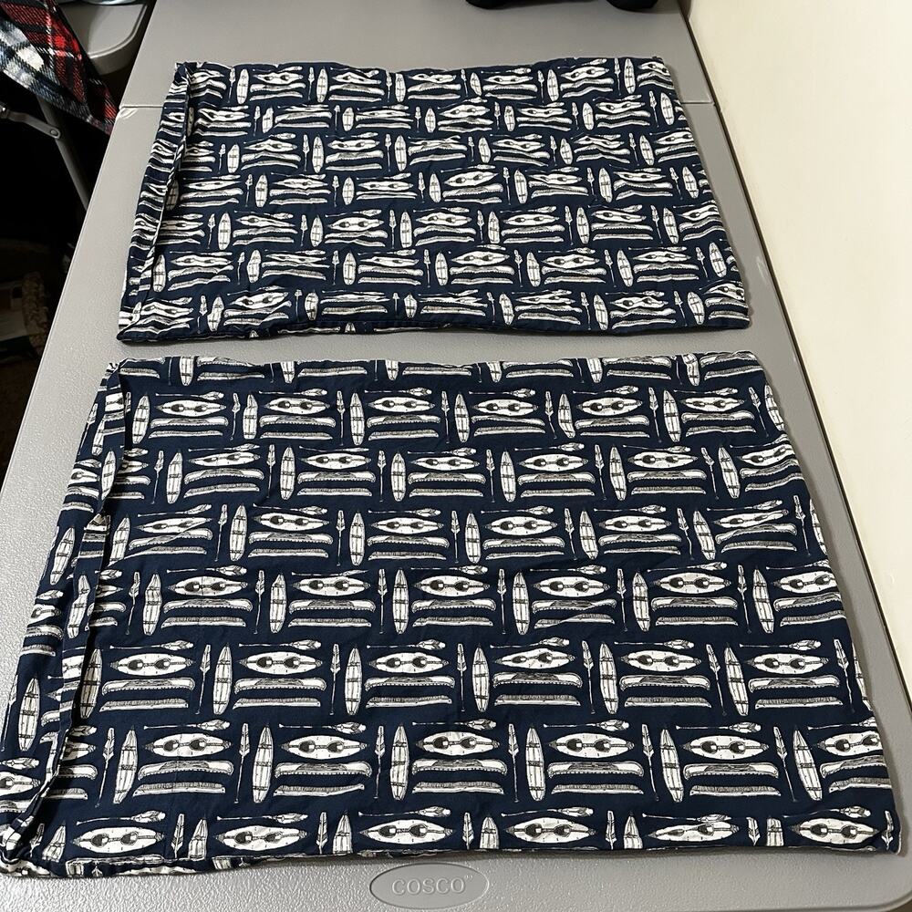 Restoration Hardware Baby And Child standard Pillowcase x2 Canoe Themed